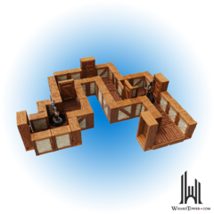 WARLOCK DUNGEON TILES TOWN AND VILLAGE STRAIGHT WALLS EXPANSION